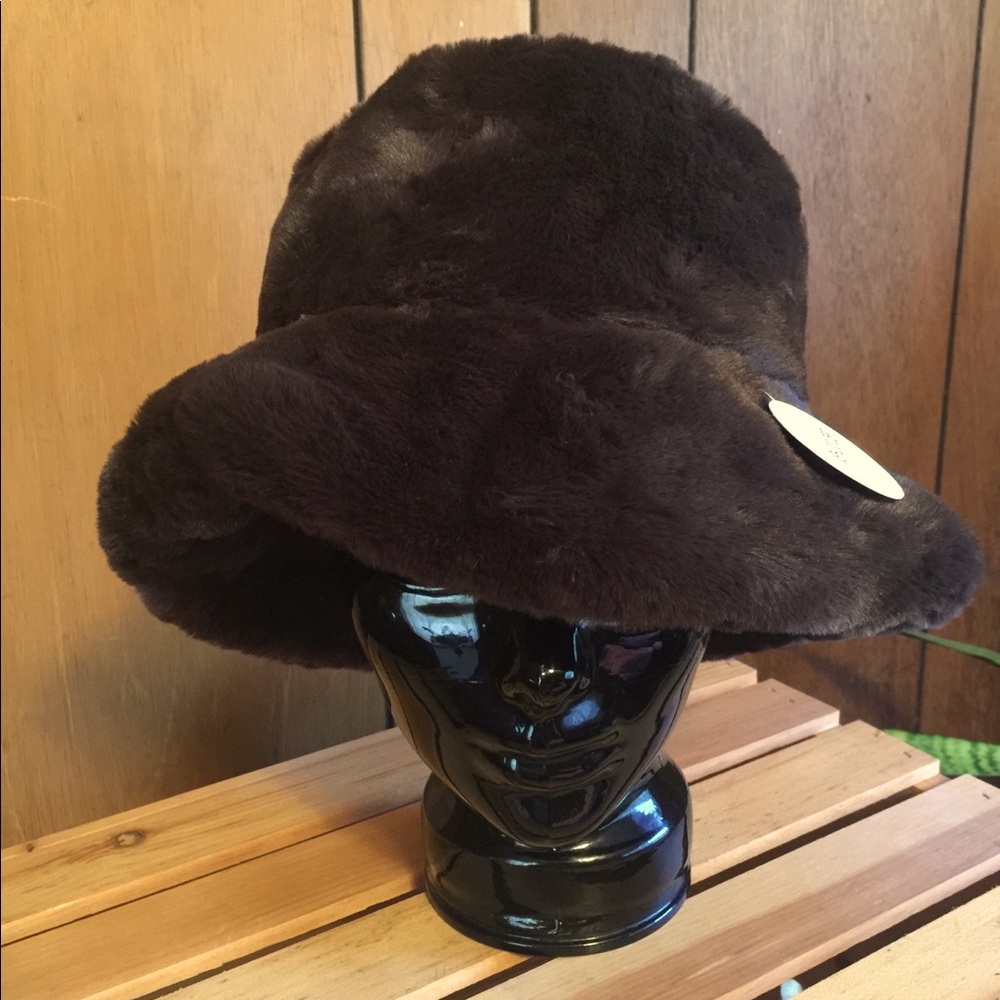 Havana Brown Faux Fur Bucket Hat